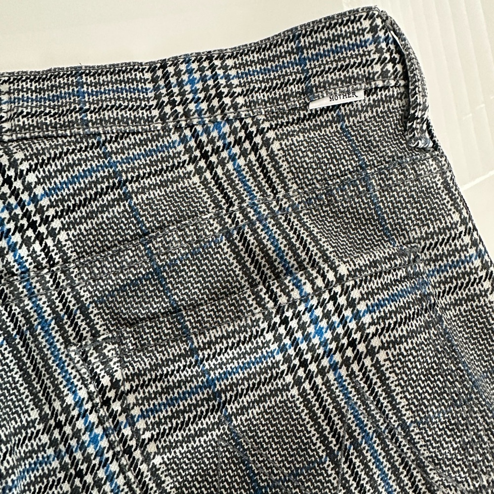 MOTHER Plaid Ankle Pants Jeans with Navy Stripes 29 - Picture 7 of 12